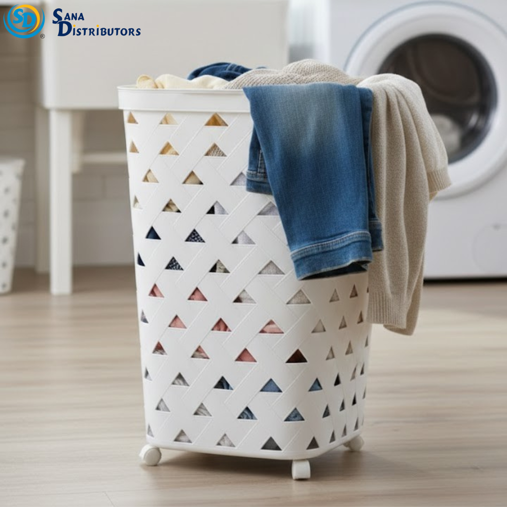 Laundry Basket with Wheels 15"x24"