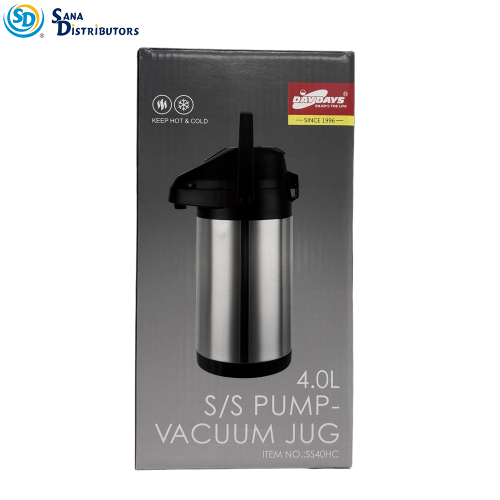 Steel Thermol Jug with Pump 4 L 8"x15