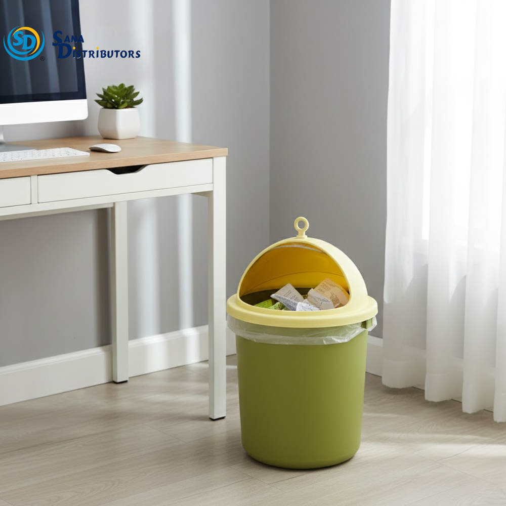 Plastic Dustbin 7.8"x13.8"