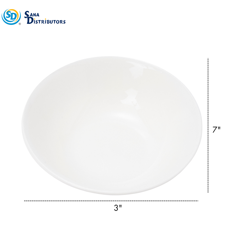 Porcelain Wide Bowl 7"