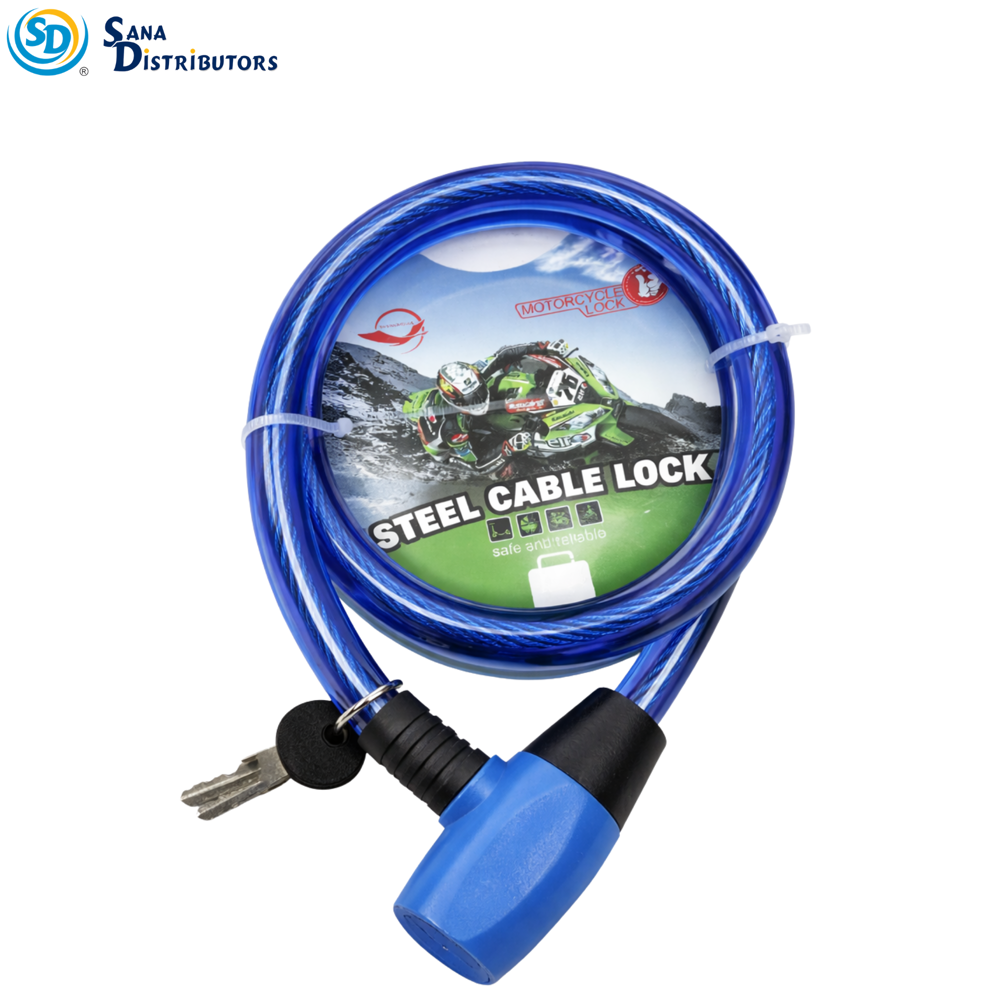 Sd Heavy Duty Motorcycle Cable Lock W/ 2 Keys 32"