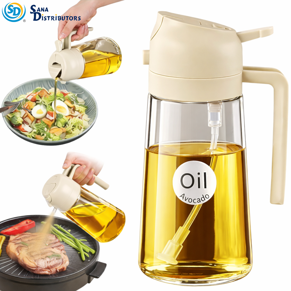 Oil Bottle Sprayable & Pourable 8"x3.5"
