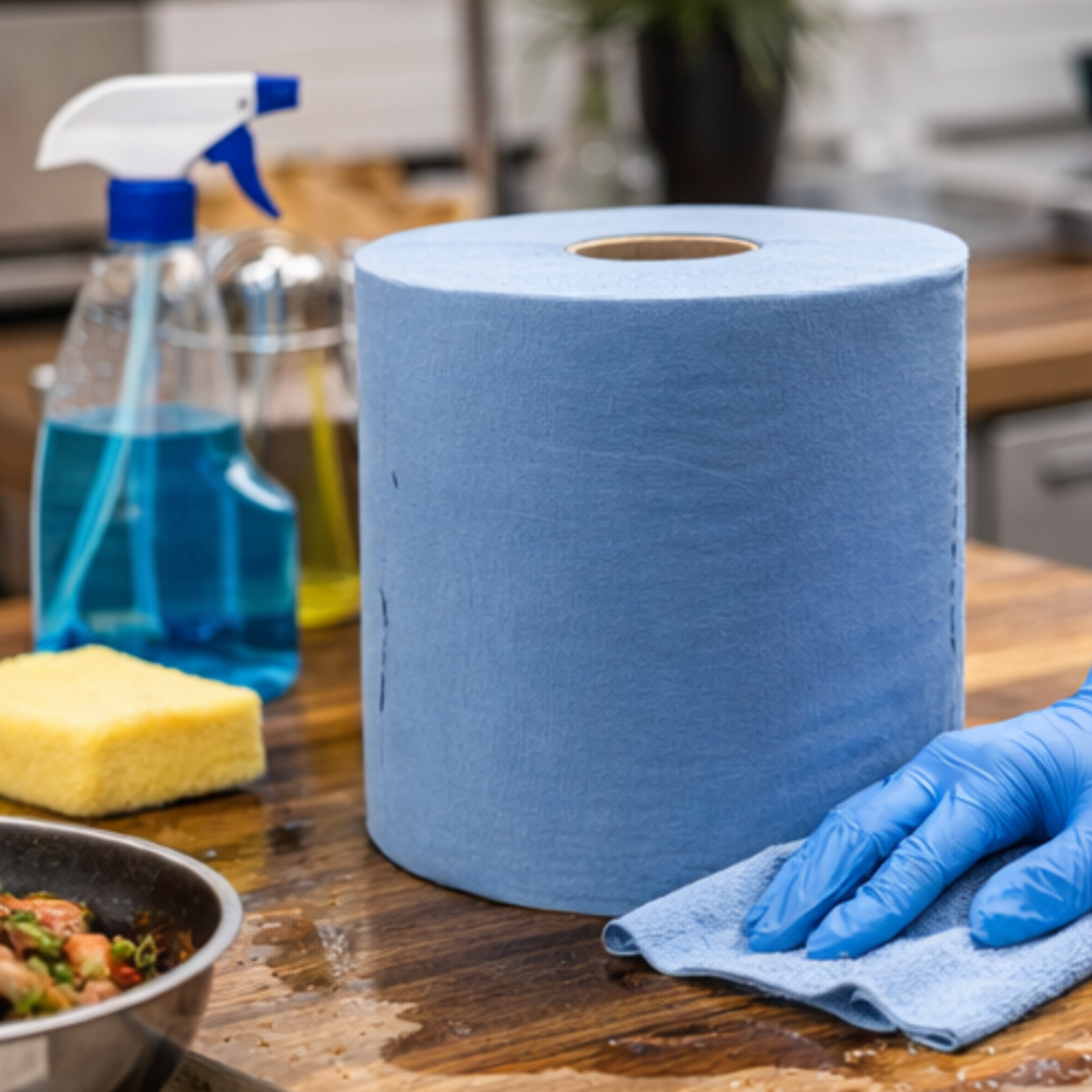 Kruger Blue Roll Strong and Absorbent Wipes