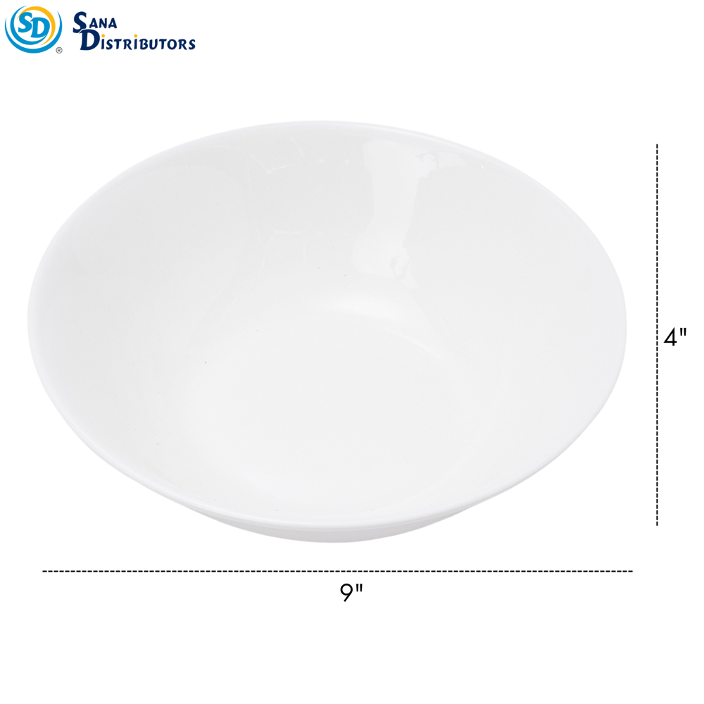 Porcelain Wide Bowl 9"