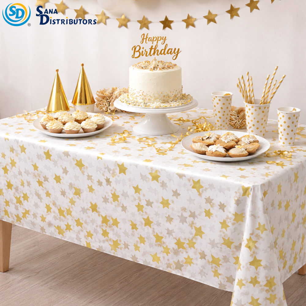 Table Cloth 54" x 108" Star White
