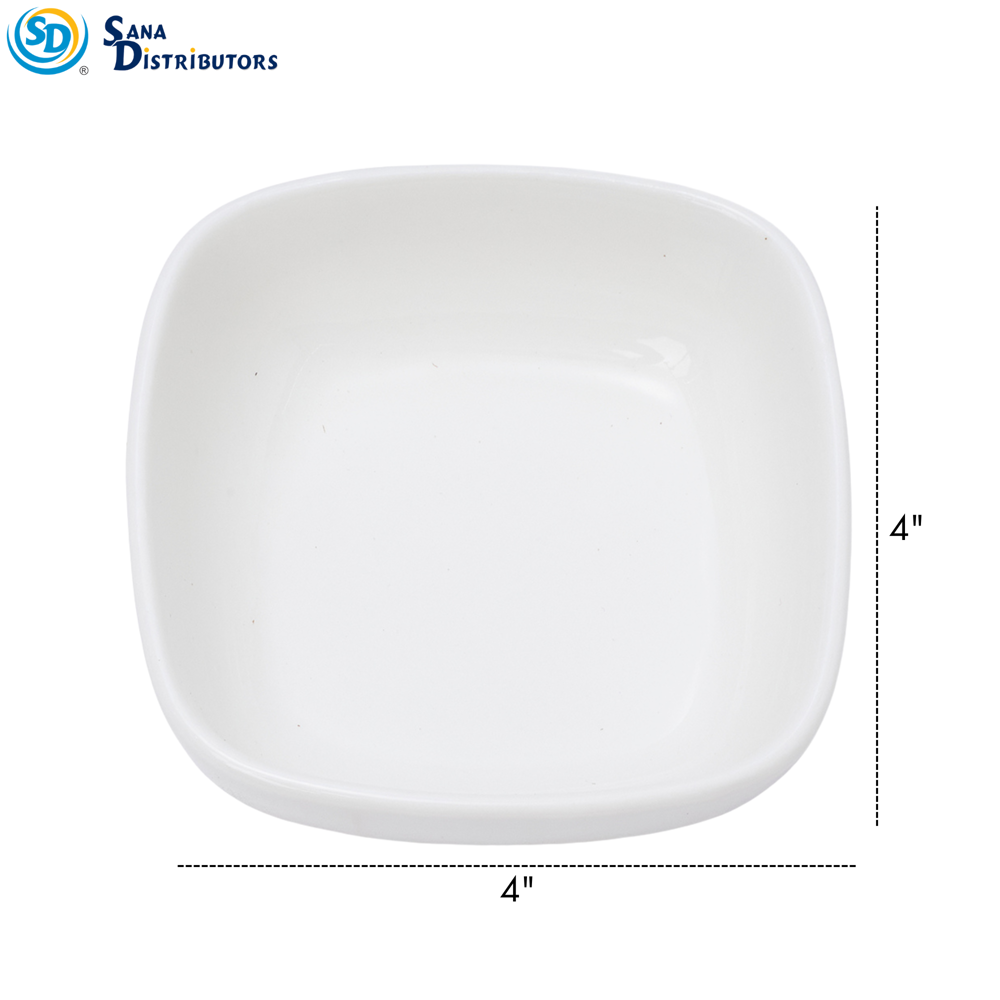 Porcelain Bowl Set of 4 (Square) 8.5"