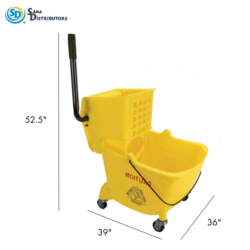 Mop Bucket Wringer Cart 32 L 39"x36"x52.5"