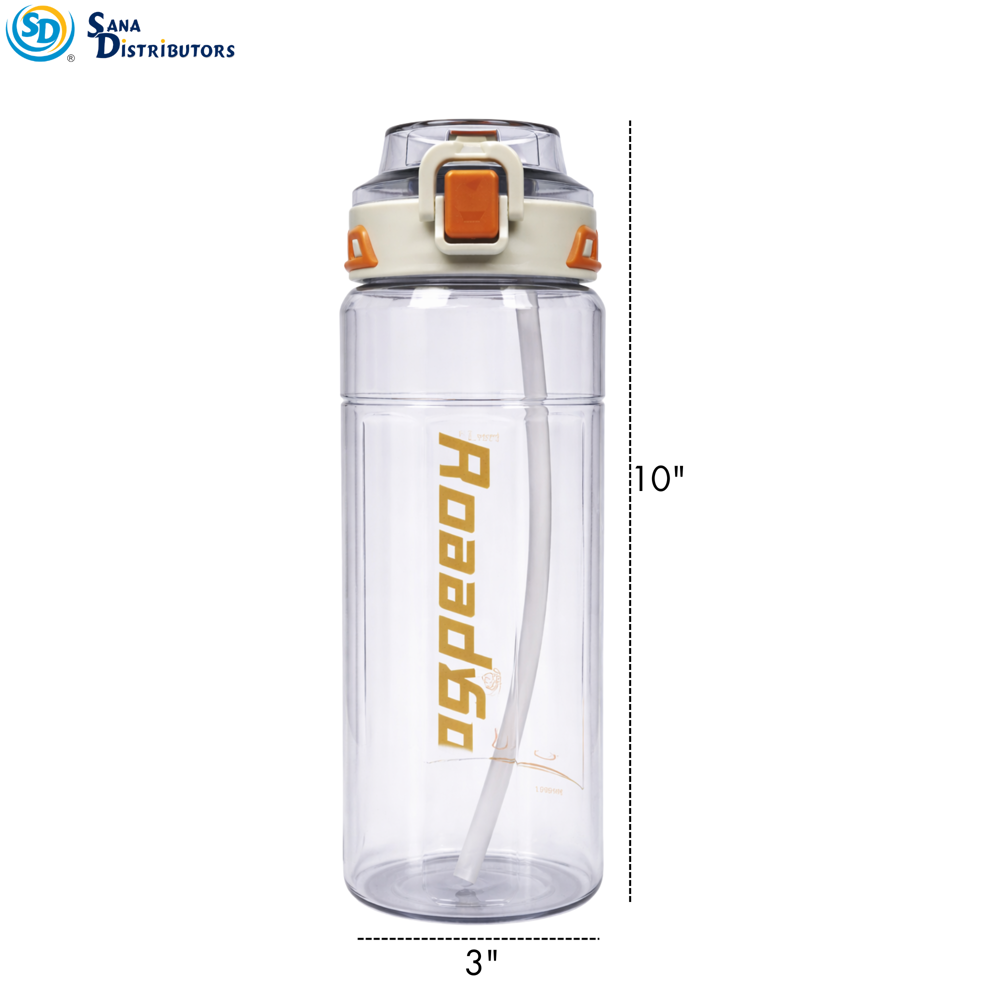 Plastic Water Bottle 1000 mL 9.5" Ass.colors