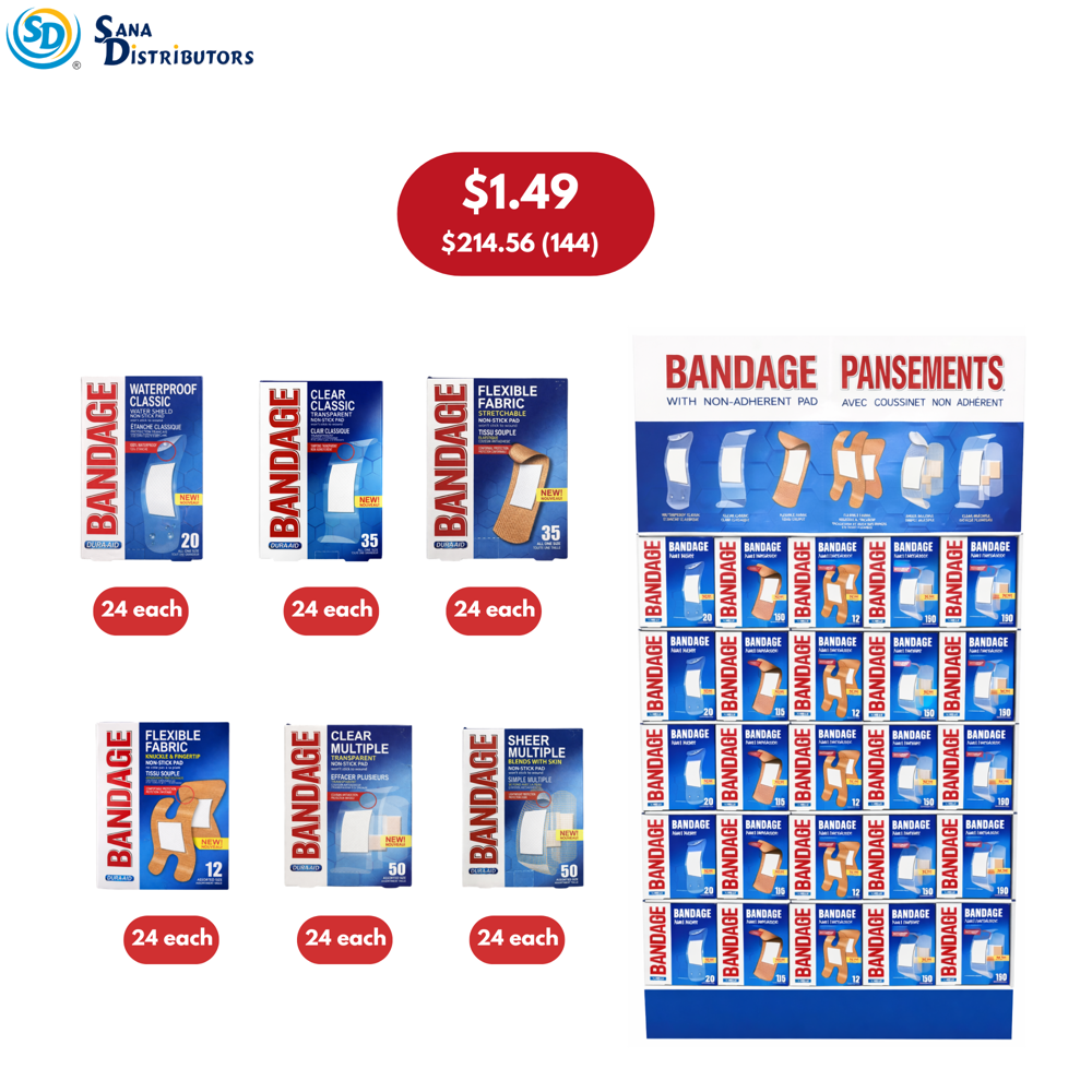 Bandage Display 144pcs ($1.49 per Unit)