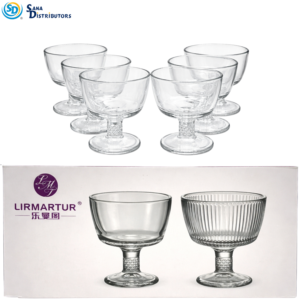 Glass Bowl Set 6pcs 10" x4"