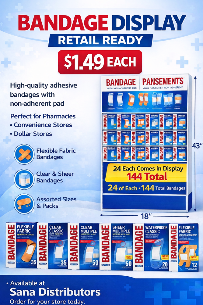 Bandage Display 144pcs ($1.49 per Unit)