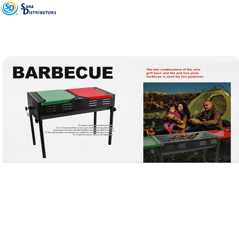 Portable 2-in-1 Bbq Grill & Griddle