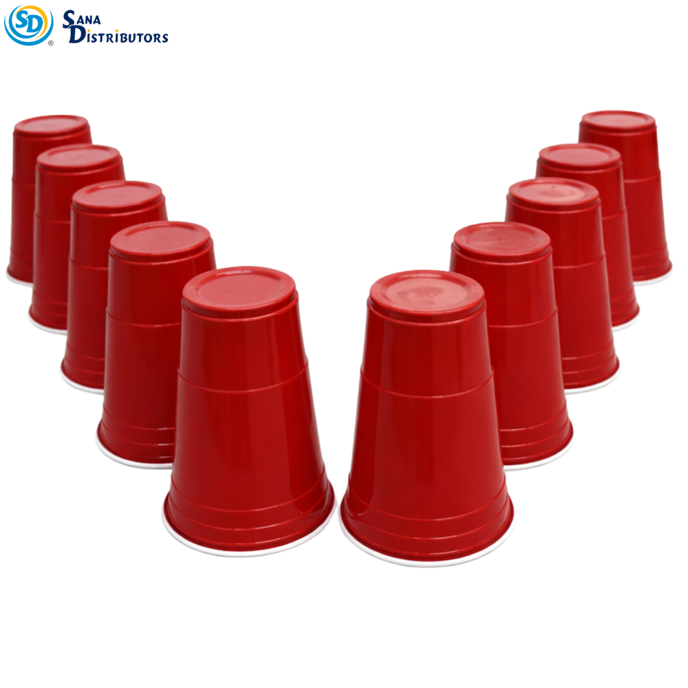 Plastic Red Cups 16 oz 10pcs 5" x 3.5"