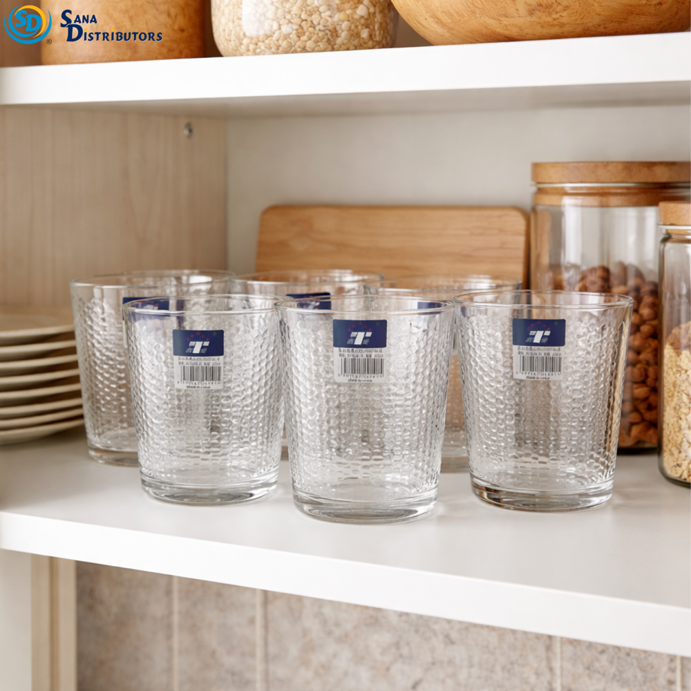 Drinking Glass 6pcs 4"x3.5"