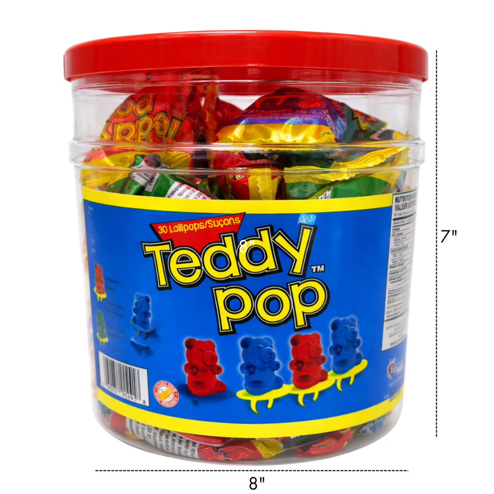 Teddy Pop Jar 30pcs ($0.29 per Unit )