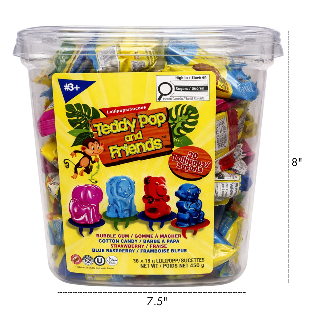 Teddy Pop & Friends Jar 15 g 30pcs ($0.29 per Unit )