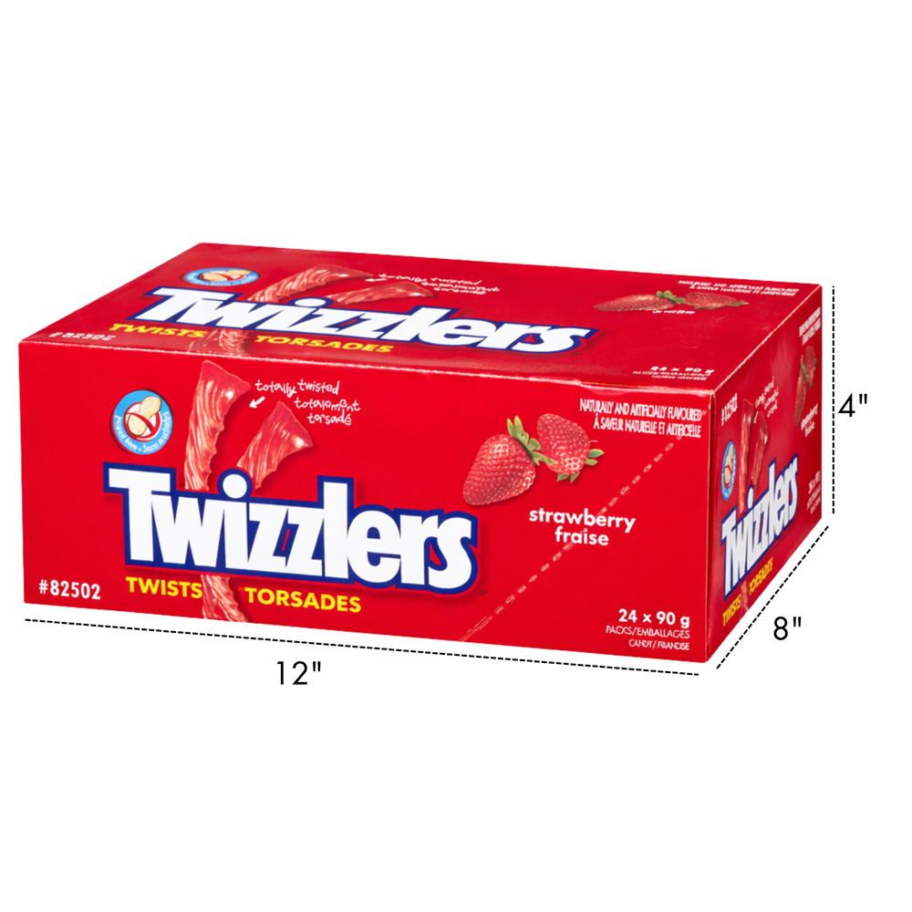 Twizzlers Twists - Strawberry 90 g ($1.12 per Unit) [Exp: 01/2027]