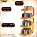 Bic Lighter 4 Tier Display 200 Pcs