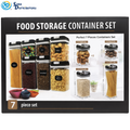 Plastic Food Storage Container 7pcs 16"x12"