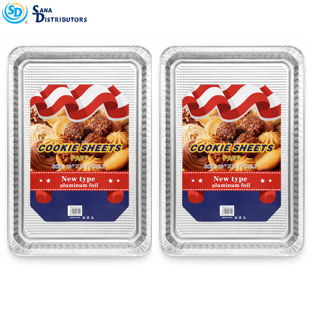 Aluminum Cookie Sheet Tray 2pcs 16"x11.2"x0.7" ($0.49 per Pc)