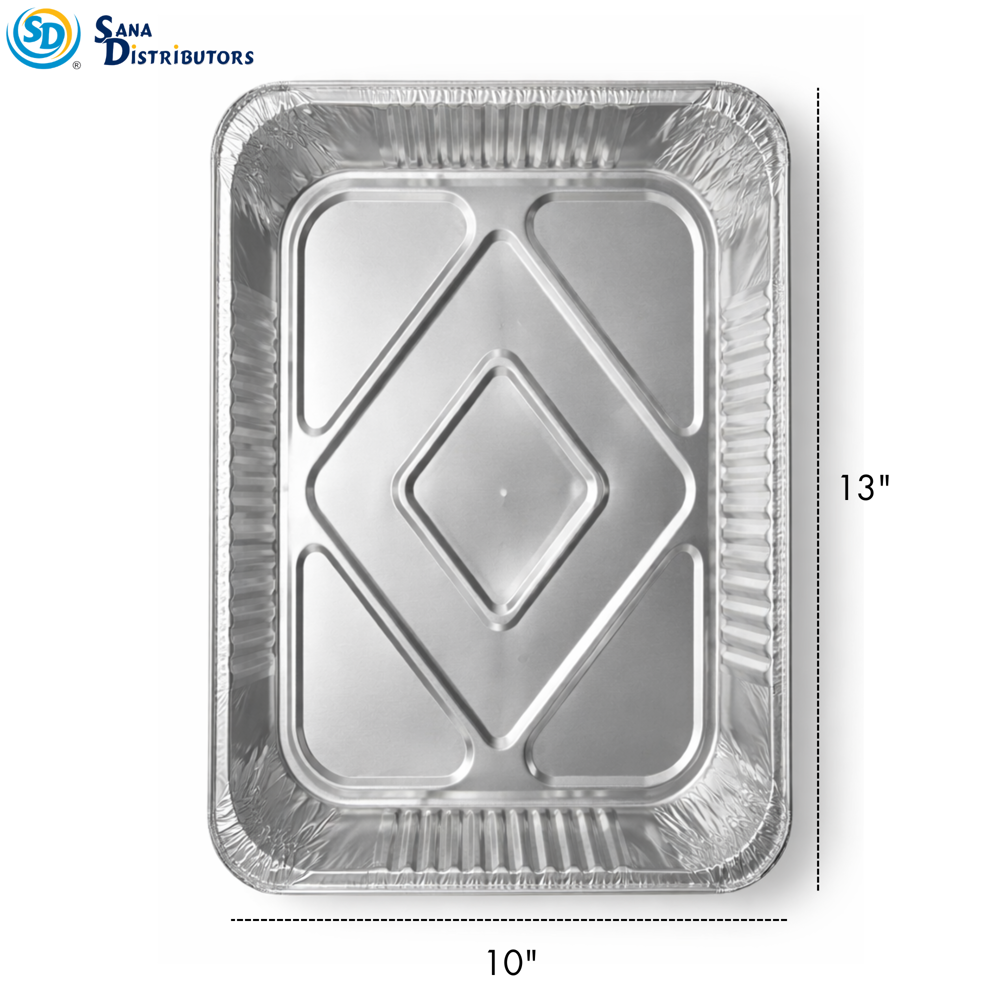 Aluminum Foil Half Size Tray [13" x 10" x 2.5"]