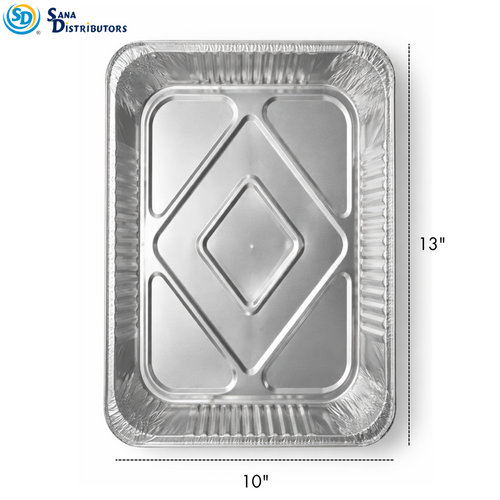 Aluminum Foil Half Size Tray [13" x 10" x 2.5"]