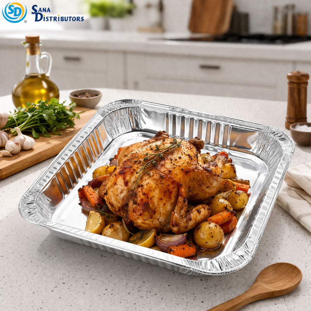 Aluminum Foil Roaster Pans 2pcs [13"" x 10.5" x 2"] ($0.62 per Pc)