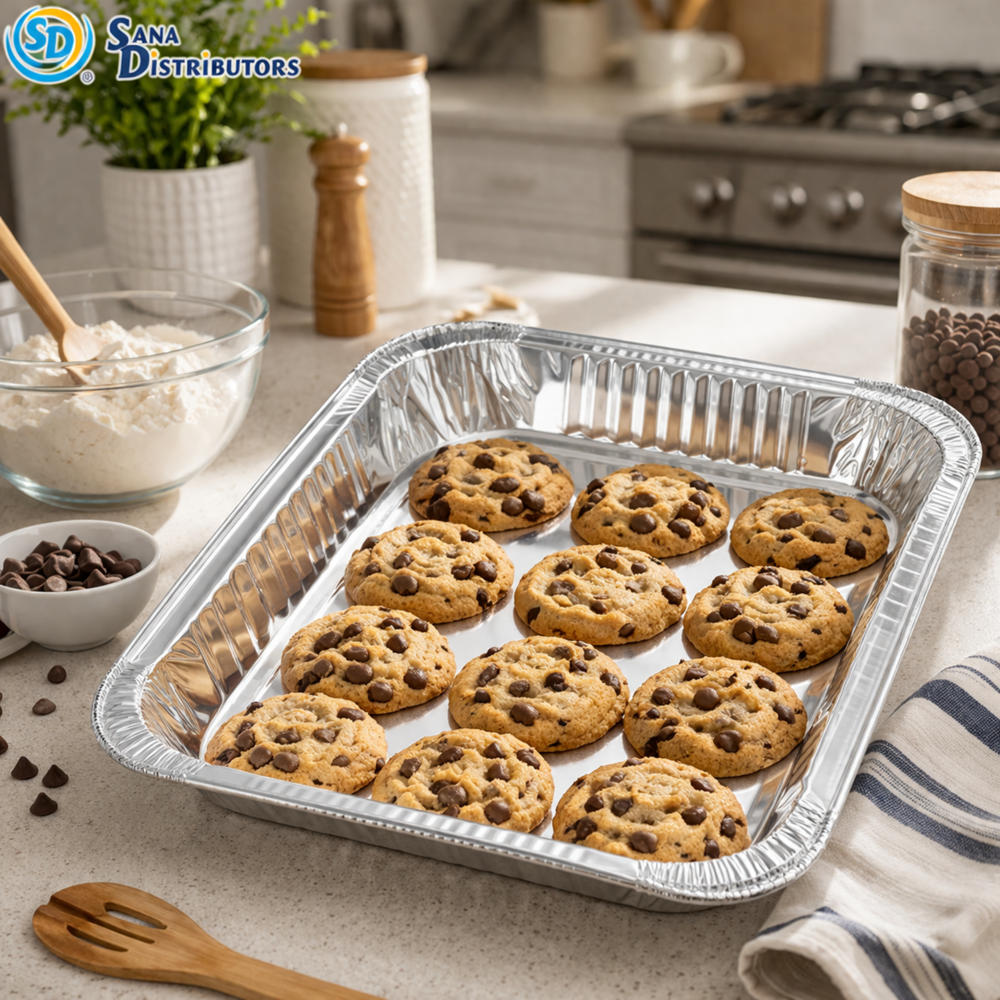 Aluminum Foil Cookie Sheet Pan [17" x 12.5" x3"]