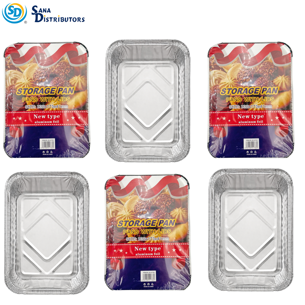 Aluminum Foil Storage Pans 6pcs [9" x 7" x 2"] ($0.33 per Pc)