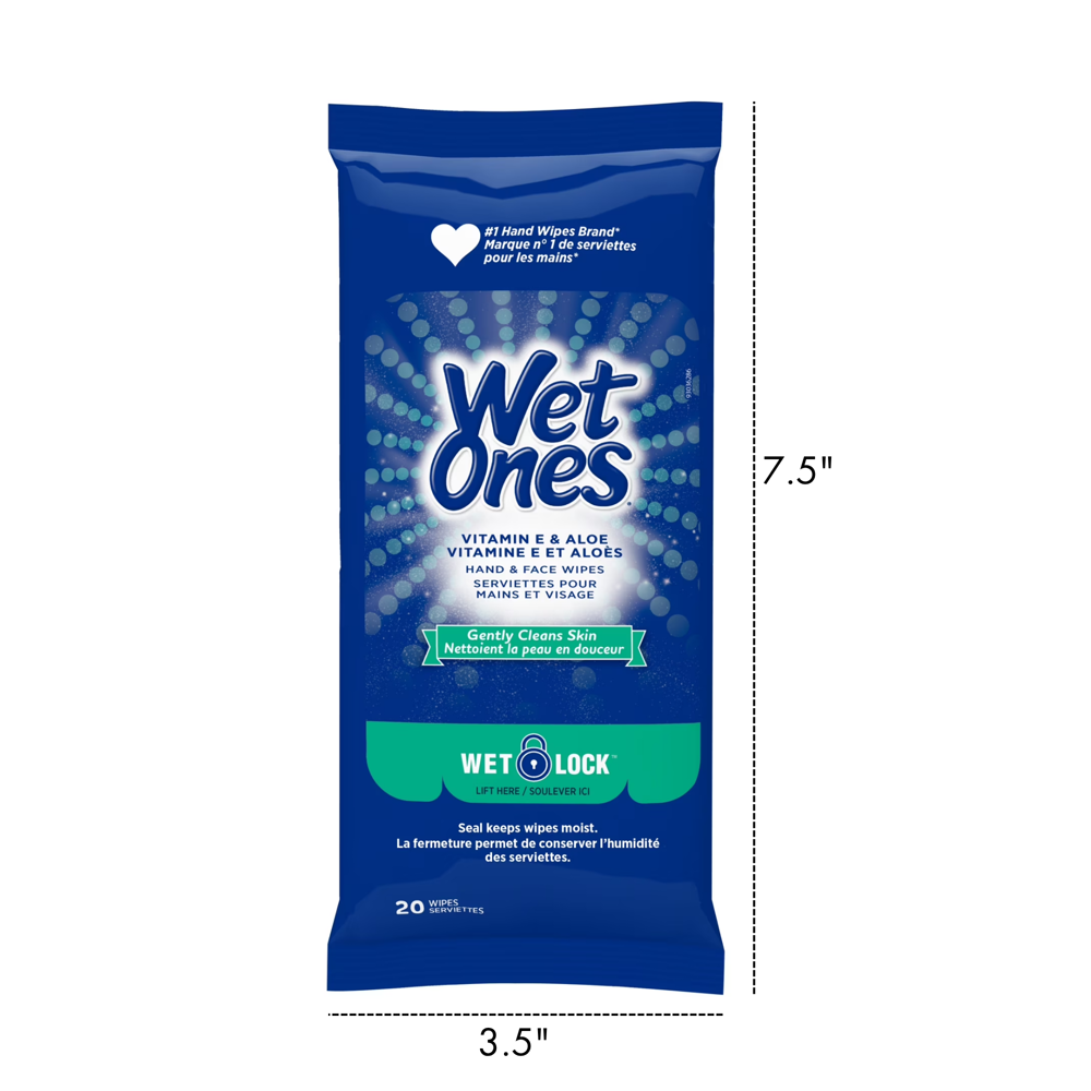Wet Ones Vit.e & Aloe Face & Hand Wipes ($19.99 for 10pcs)