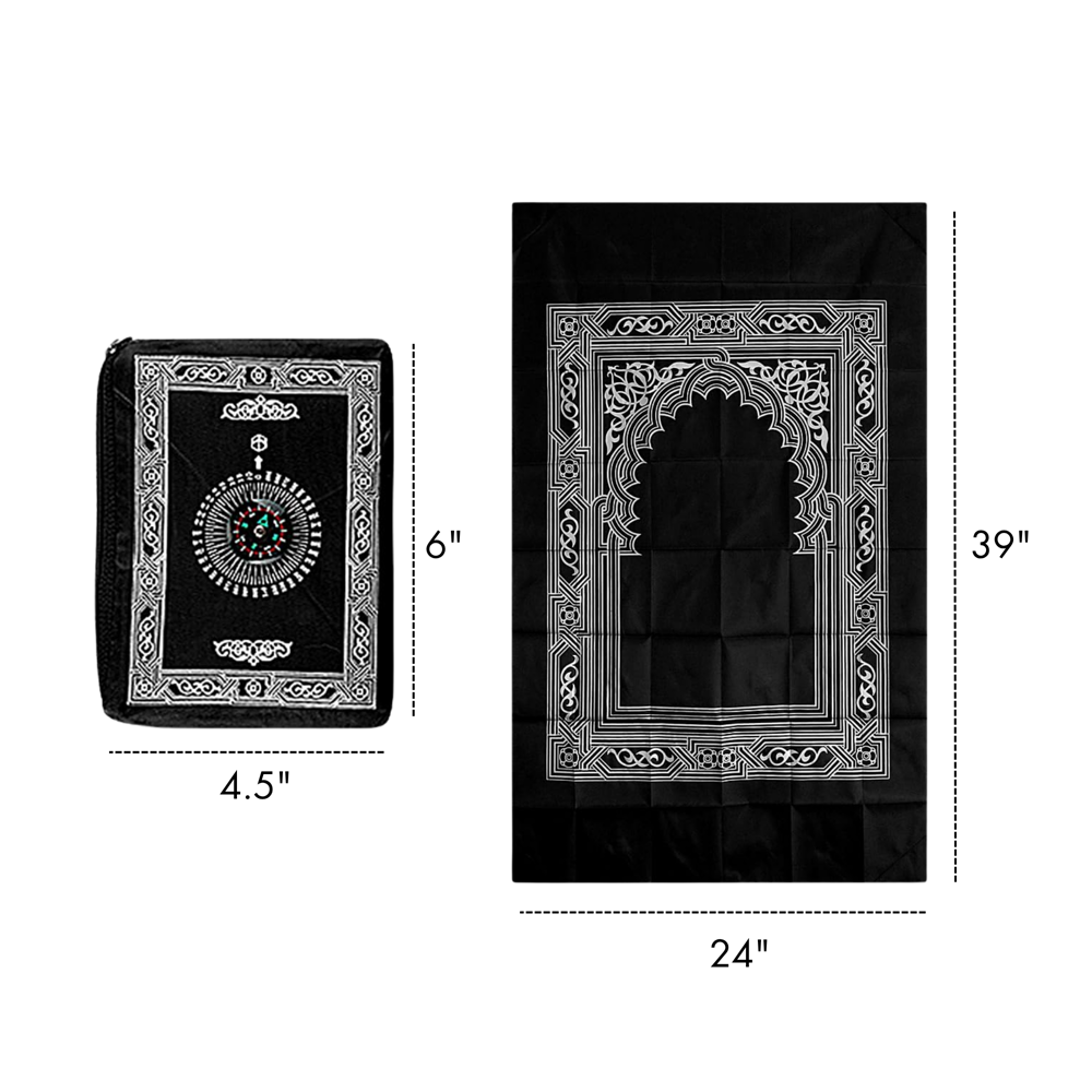 Travelling Praying Mat - 4 Corner Magnet - W/ Compass 39"x24" sa-9944