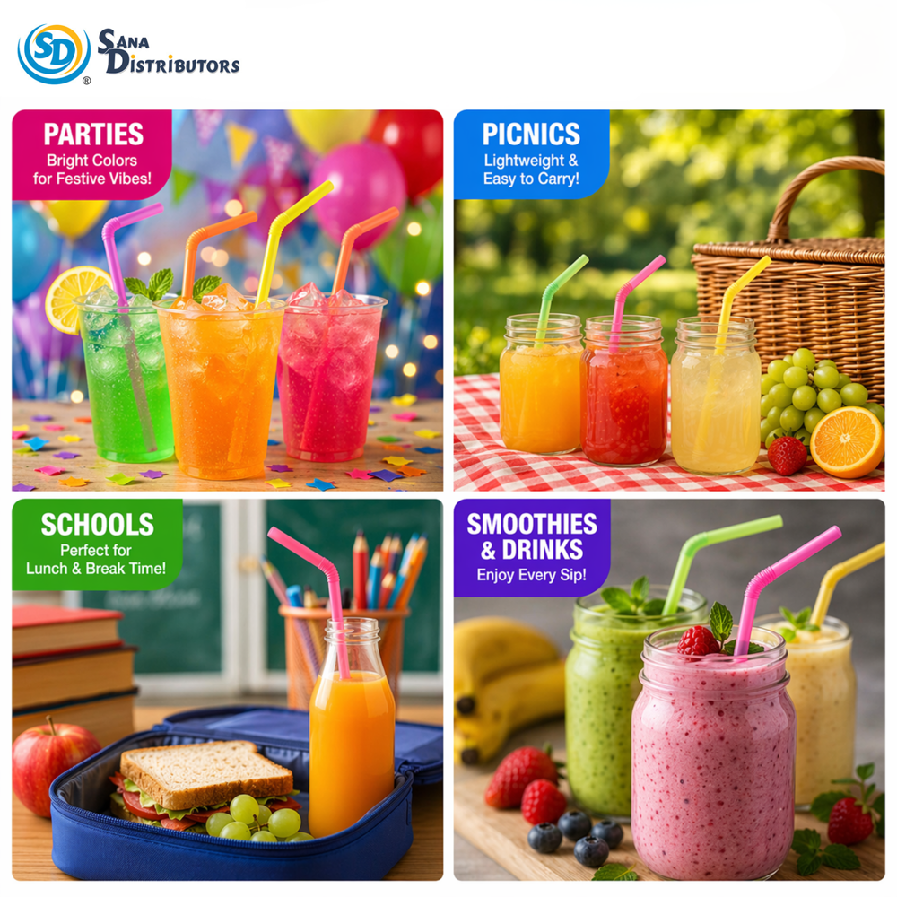 Bendy Straws 100pcs