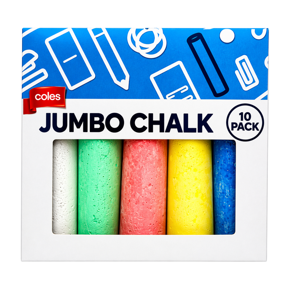 Jumbo Chalk 4"x1" 10pcs