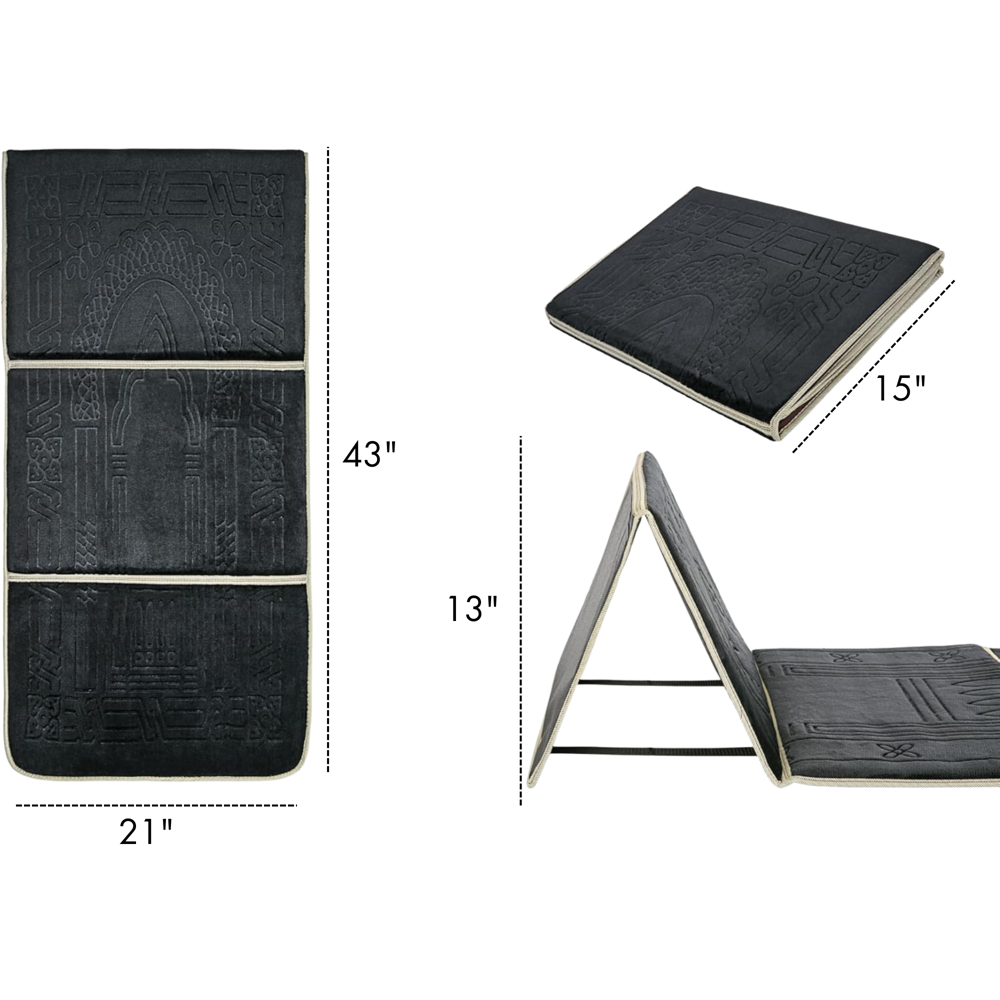 Foldable Prayer Mat with Bag Ass. Colors