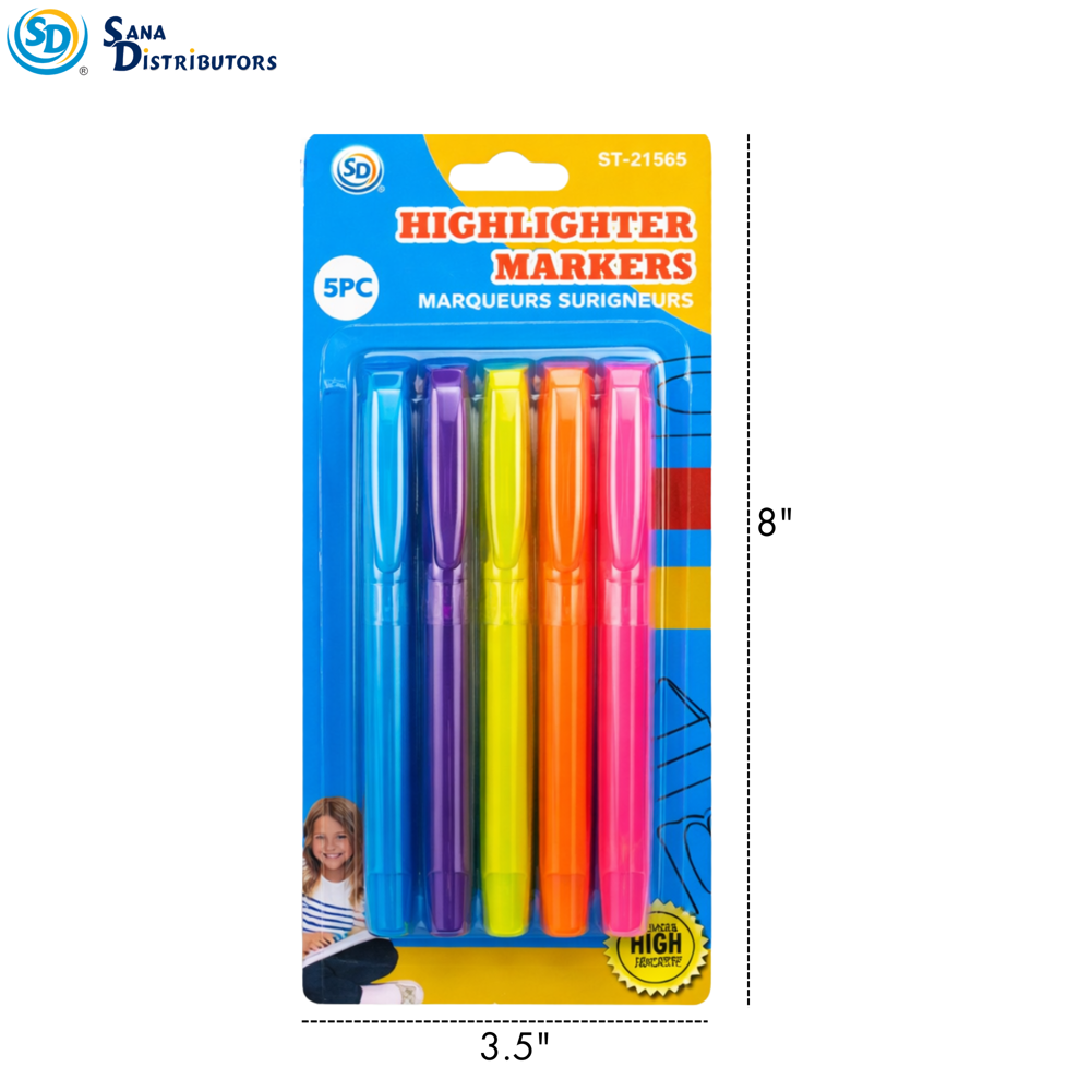 Sd Highlighter Markers 5pcs