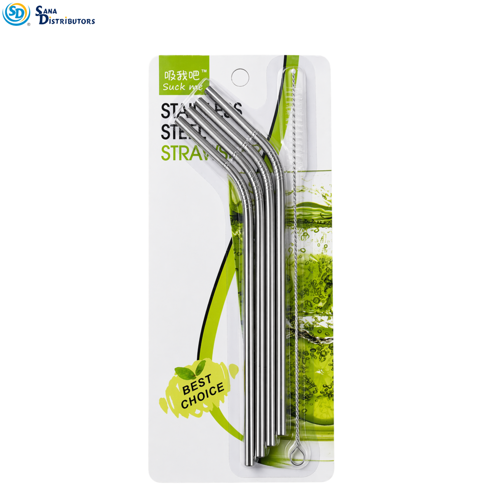 Stainless Steel Straws 4pcs+1brush