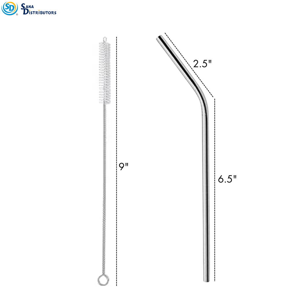 Stainless Steel Straws 4pcs+1brush