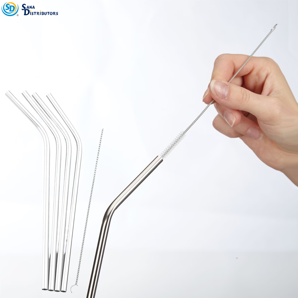 Stainless Steel Straws 4pcs+1brush