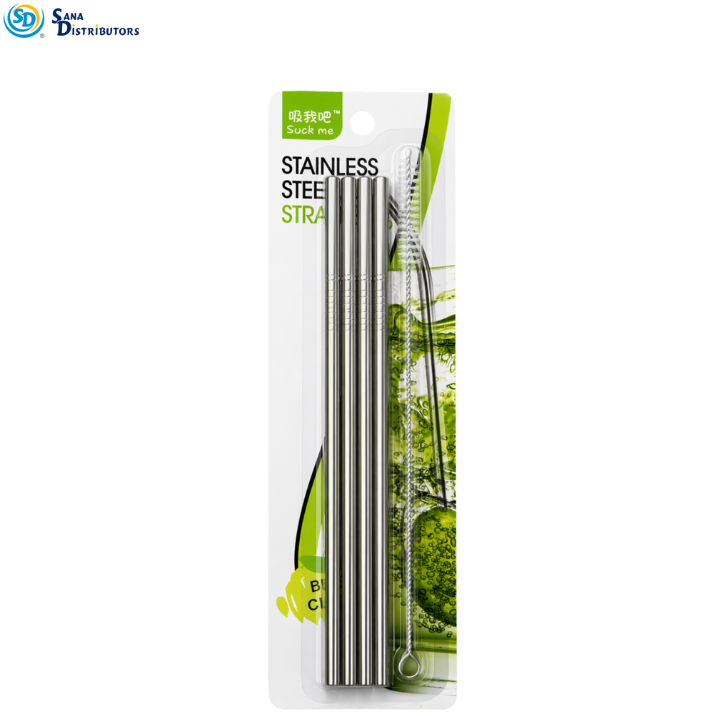 Stainless Steel Straws 4pcs+1brush