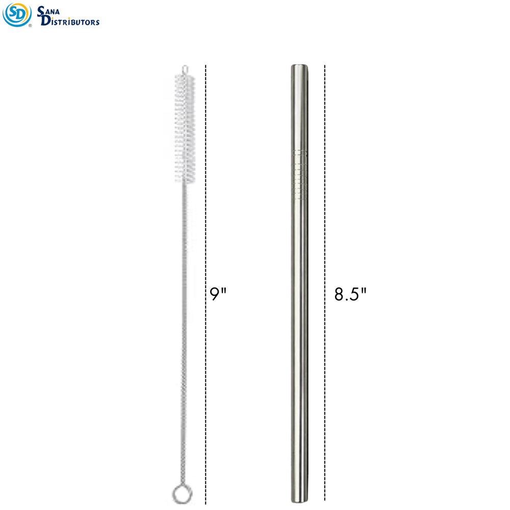 Stainless Steel Straws 4pcs+1brush