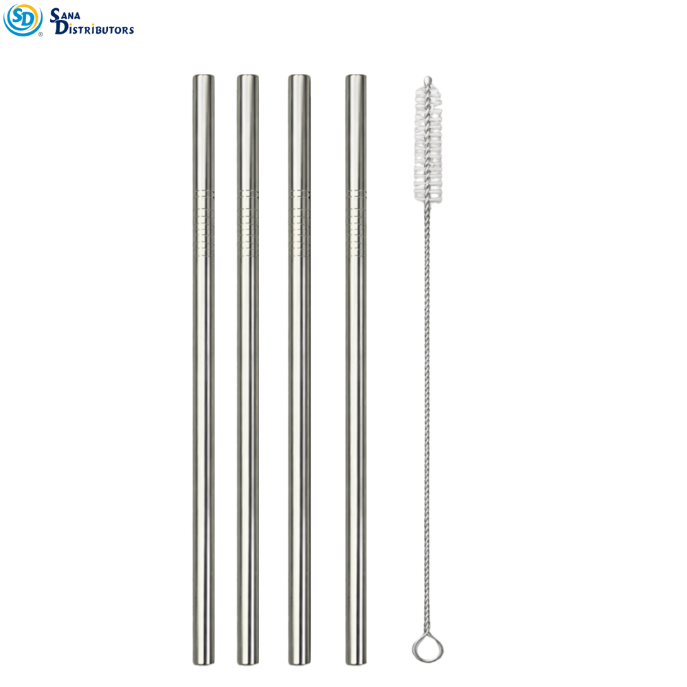 Stainless Steel Straws 4pcs+1brush