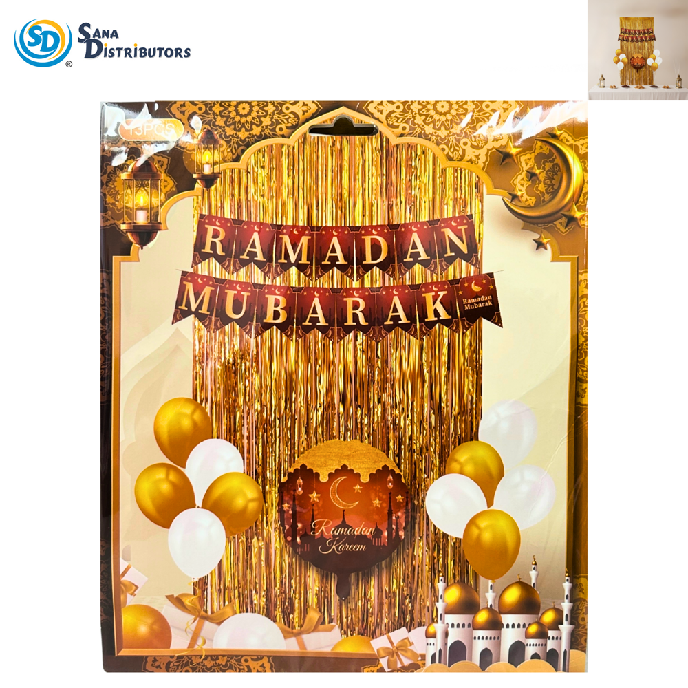 Ramadan/eid Mubarak Party Set 13pcs - Assorted Colors