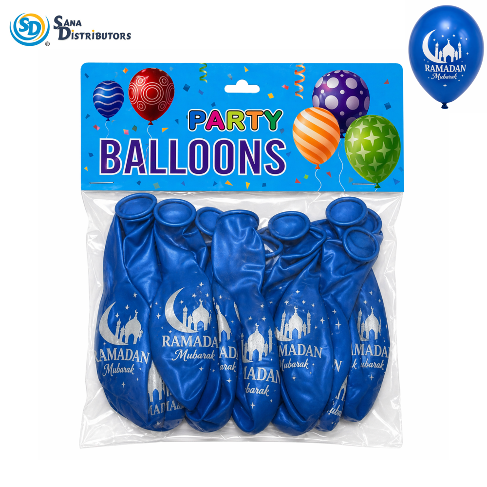 Ramadan Mubarak Balloon 10pcs Assorted