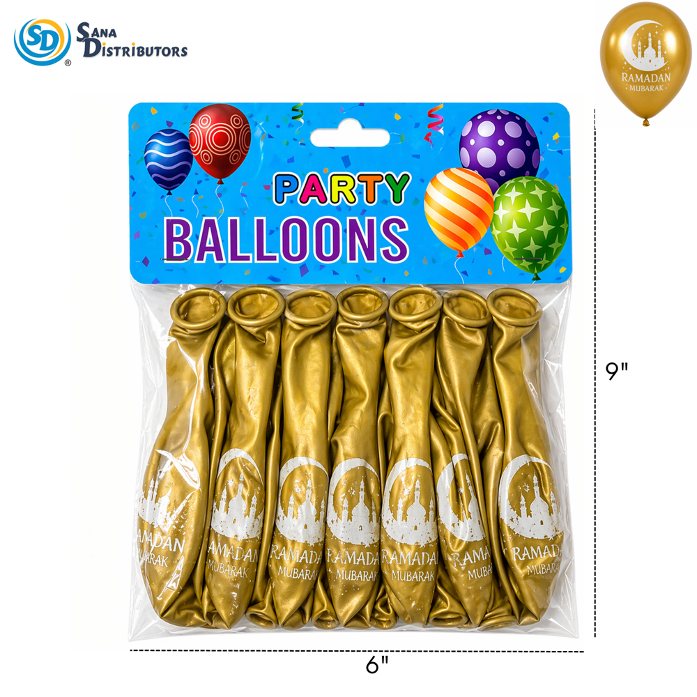 Ramadan Mubarak Balloon 10pcs Assorted