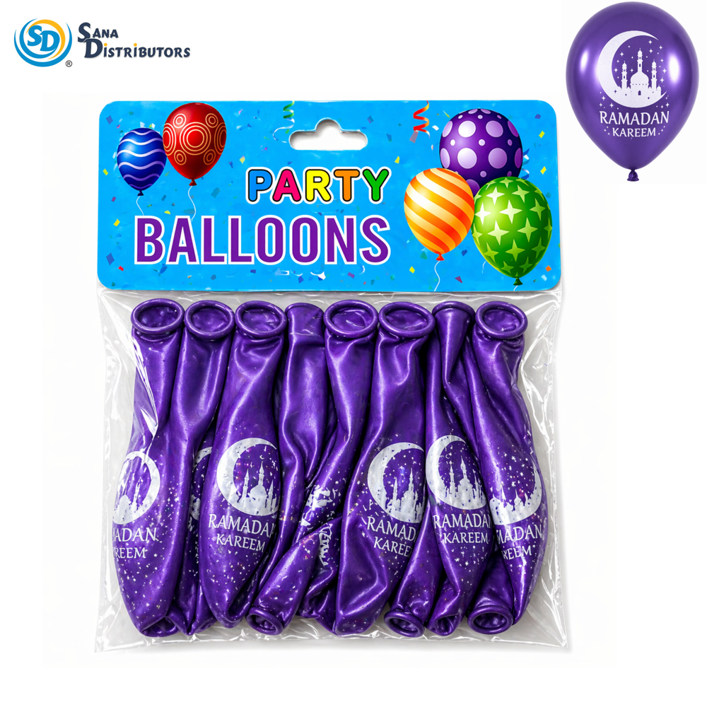 Ramadan Mubarak Balloon 10pcs Assorted
