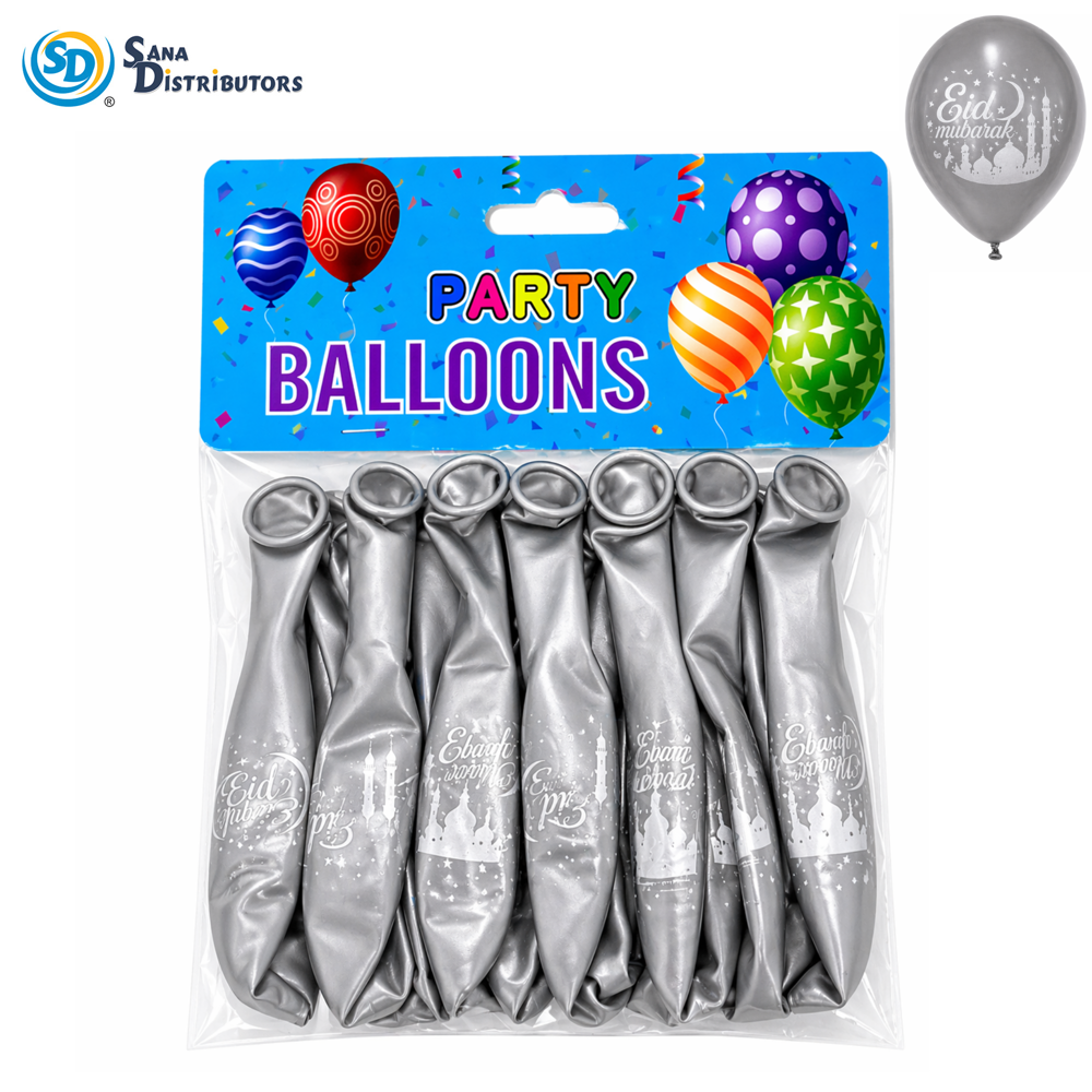 Eid Mubarak Balloons 10pcs Ass
