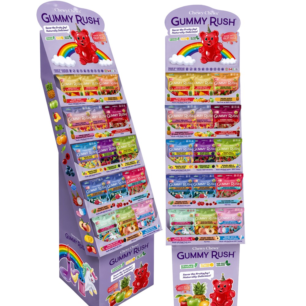 Gummy Rush (Halal) Display 120pcs 90 g ($1.19 per Unit) [exp:03/06/2028]
