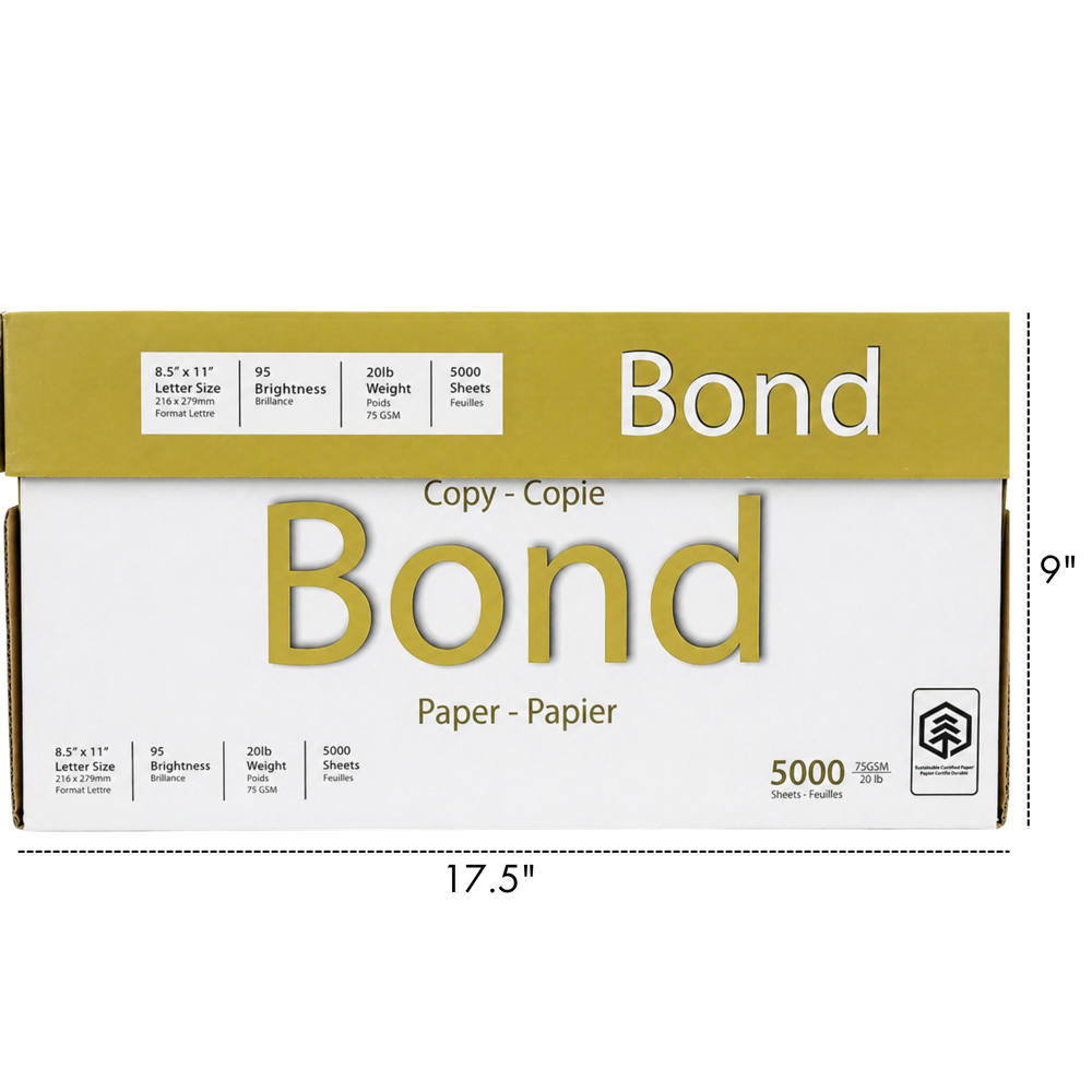 Bond Copy Paper 8.5"x11" 500 Sheets (10pcs) ($45.95 for 10pcs)