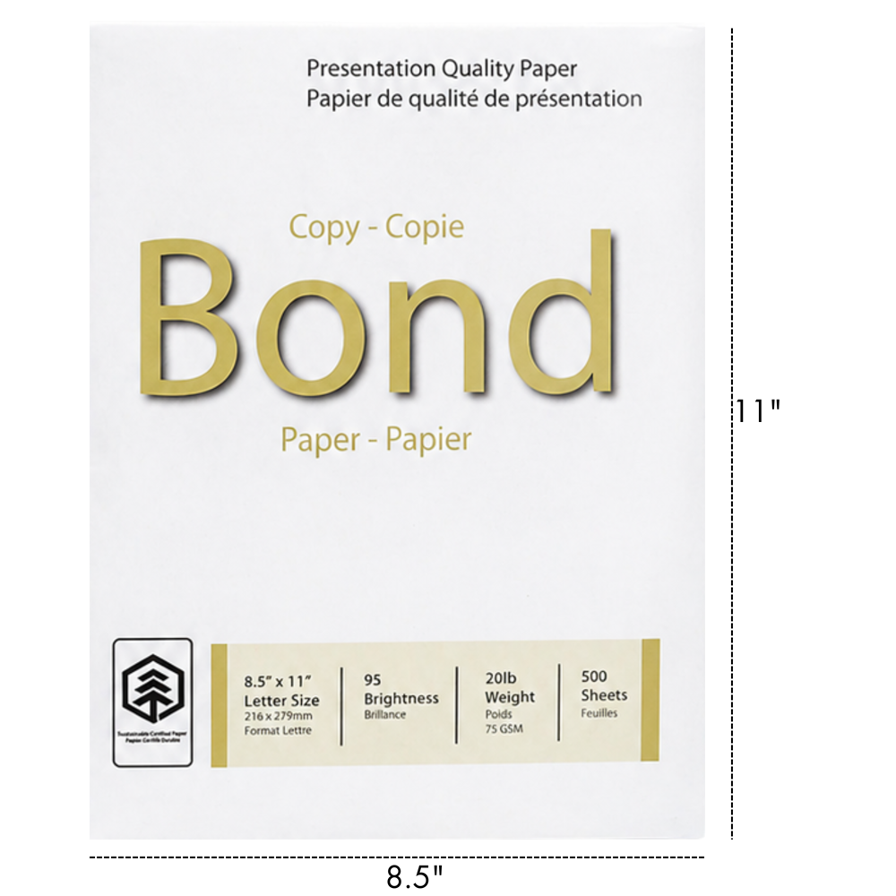 Bond Copy Paper 8.5"x11" 500 Sheets (10pcs) ($45.95 for 10pcs)