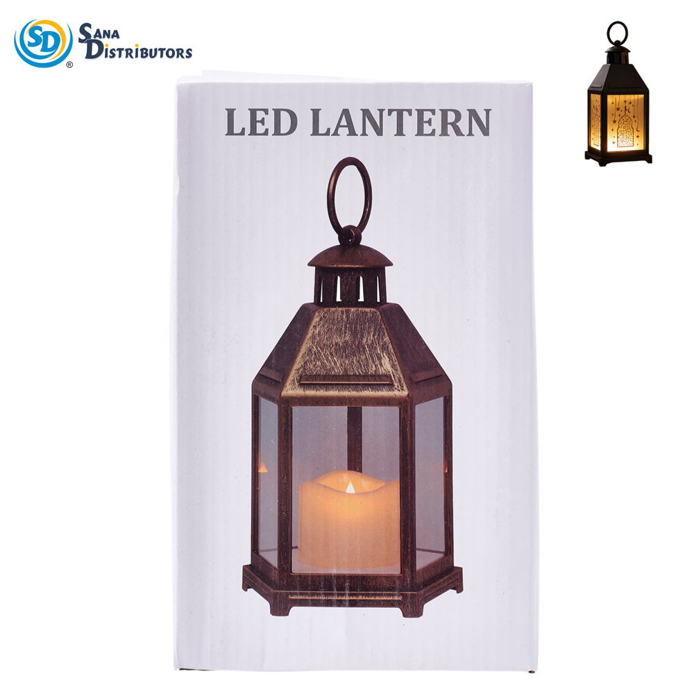 LED Lantern Islamic Style – Black 8.7"